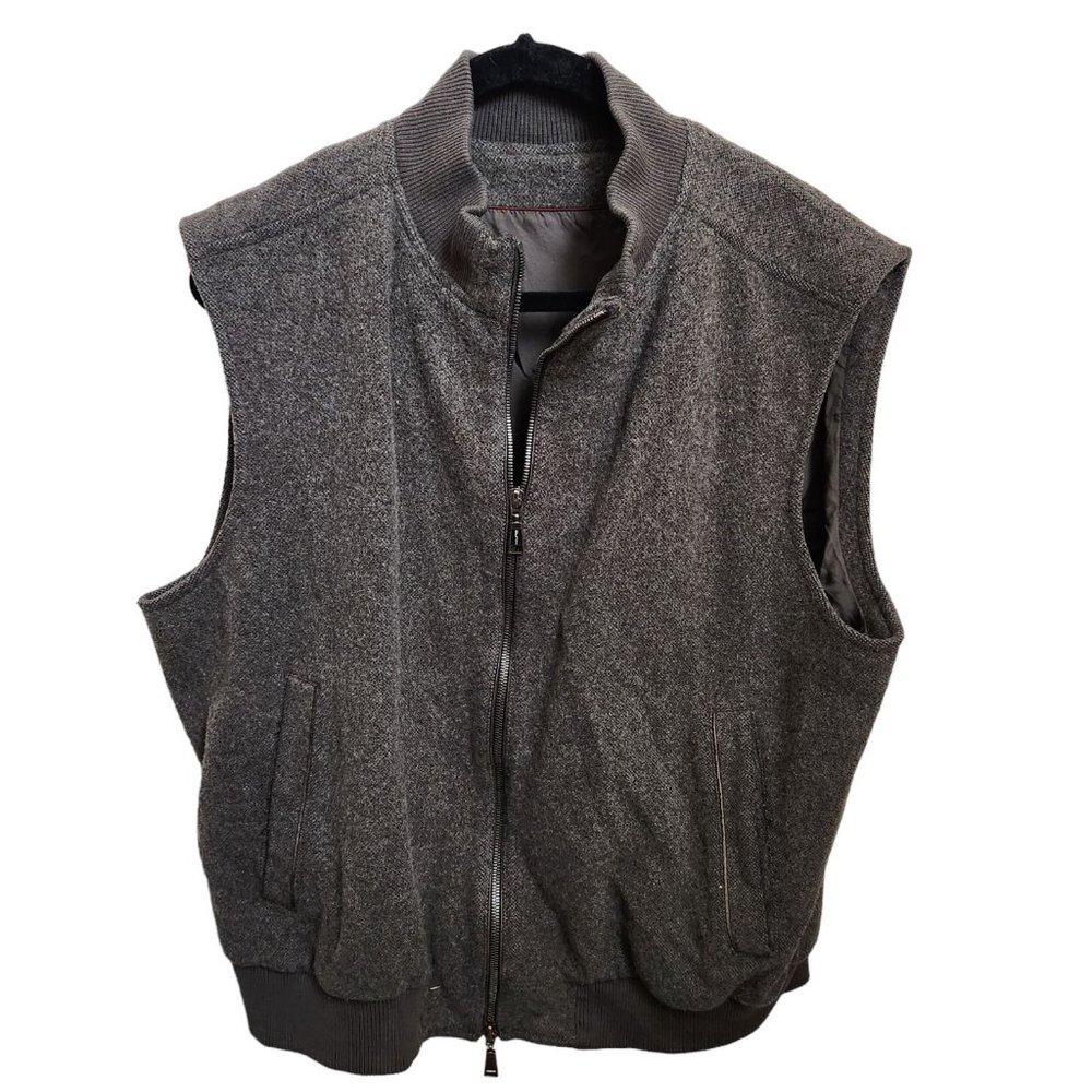 KUNA Bucksport Zip Alpaca Vest Mens 1X  Baby‎ Alpaca Wool Blend Made in Peru